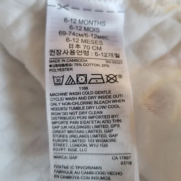 Dress And Panty Set polka dot quilted 6M BABY GAP - Picture 6 of 6